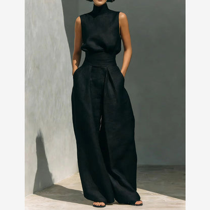 Top & Wide-Leg Pant 2-Piece Set
