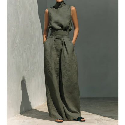Top & Wide-Leg Pant 2-Piece Set
