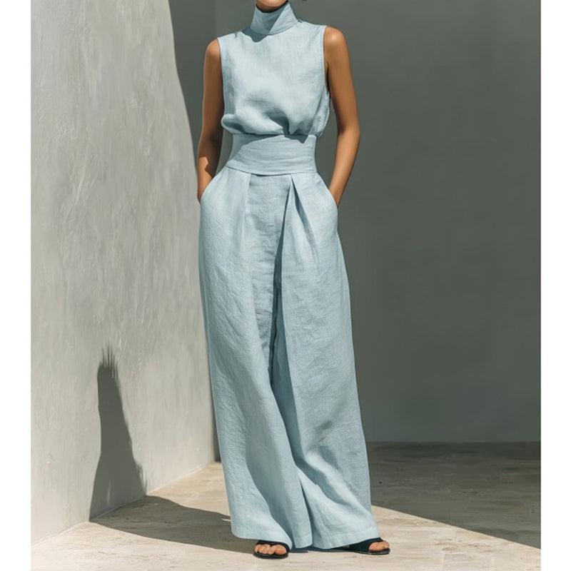Top & Wide-Leg Pant 2-Piece Set