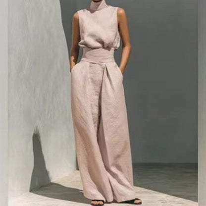 Top & Wide-Leg Pant 2-Piece Set