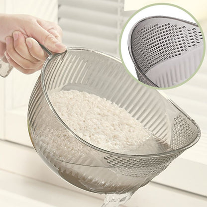 Multipurpose Rice Washing Bowl Strainer with Handle