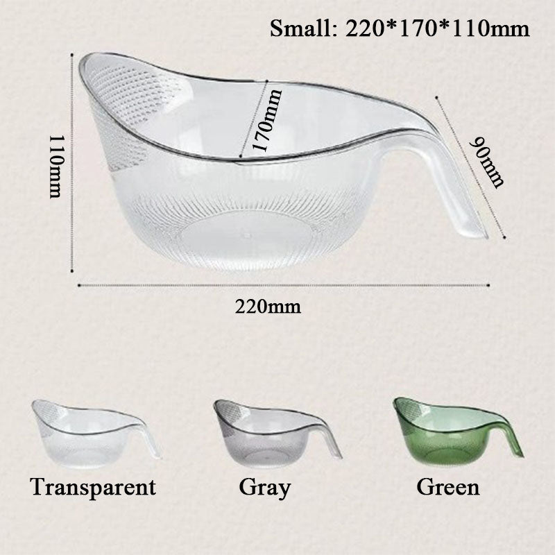 Multipurpose Rice Washing Bowl Strainer with Handle