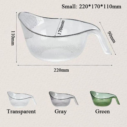 Multipurpose Rice Washing Bowl Strainer with Handle