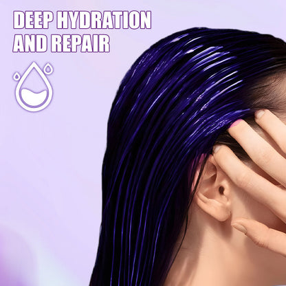 ‍♀Want to lighten your hair color?Your hair needs urgent care!Moisturizing Purple Hair Mask with Long-Lasting Scent