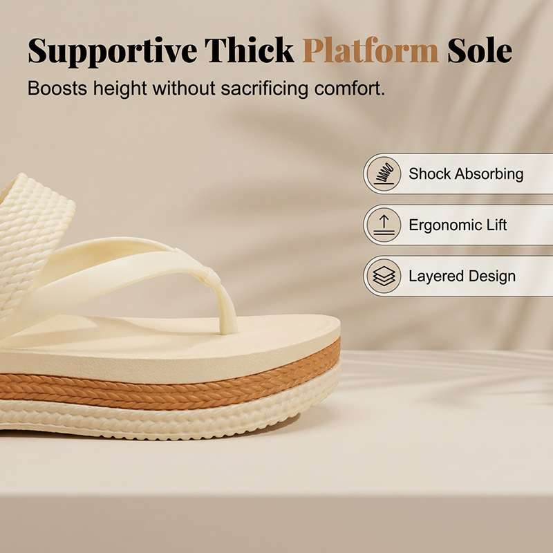 Women's Woven Strap Platform Flip-Flops