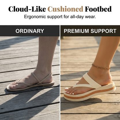 Women's Woven Strap Platform Flip-Flops