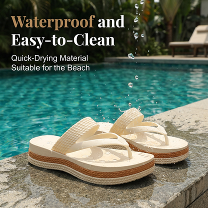 Women's Woven Strap Platform Flip-Flops