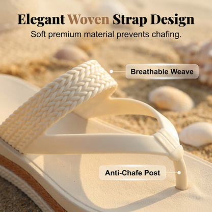 Women's Woven Strap Platform Flip-Flops