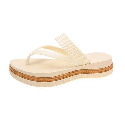 Women's Woven Strap Platform Flip-Flops