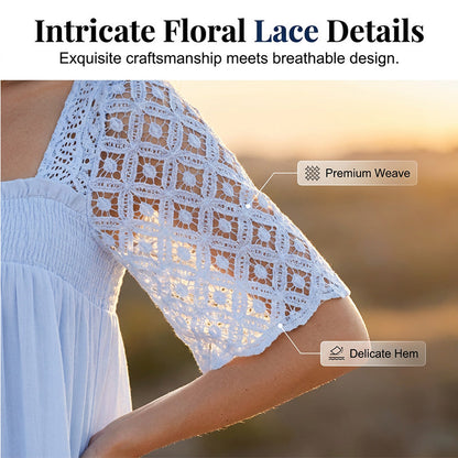 Women's Square Neck Smocked Dress