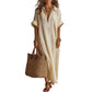 Women’s Minimalist Solid Color Maxi Dress