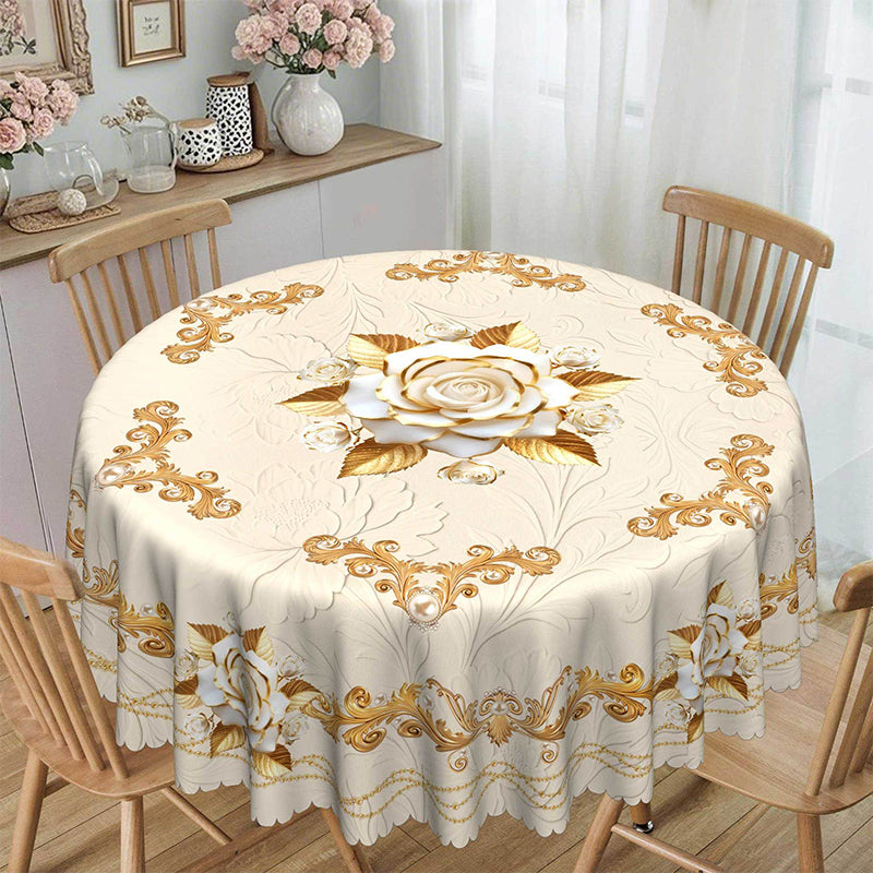 🎁2026 New Arrivals 50% OFF💥Waterproof Gold Rose Tablecloth – Embossed Effect, Stain-Resistant & Elegant for Dining ✨