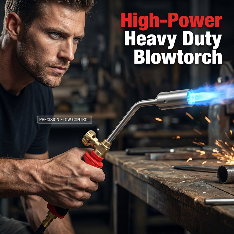 High-Power Gas Torch with Adjustable Flame Control