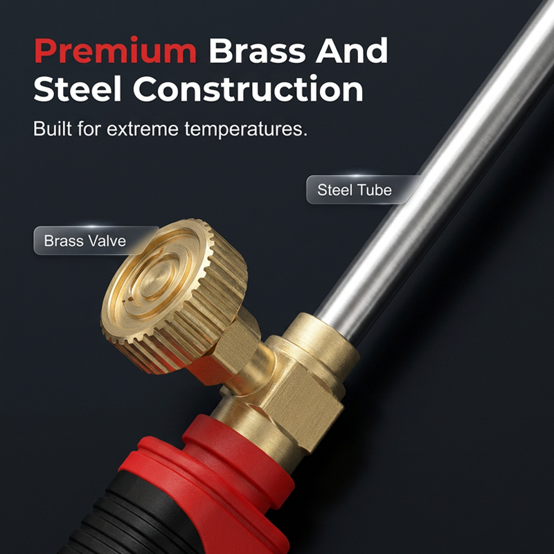 High-Power Gas Torch with Adjustable Flame Control