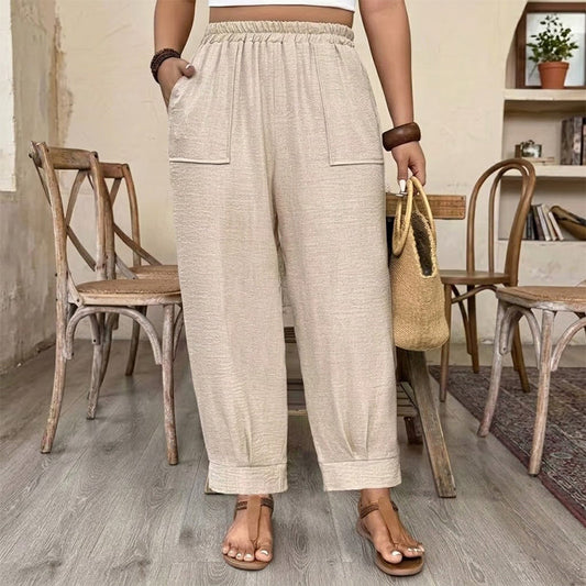 Women's Relaxed Fit Cuffed Ankle Pants