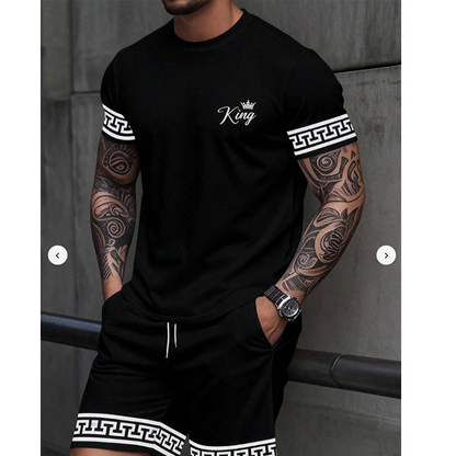 📢 LIMITED TIME 49% OFF! 👕 Men Summer 2-Piece T-Shirt and Shorts Casual Set – Modern 3D Print Design & Premium Blended Fabric ⏰🔥