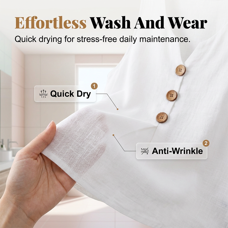 Women's V-Neck Sleeveless Cotton Linen Vest