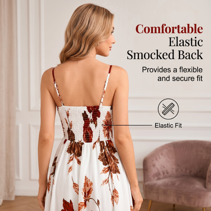 Women's Printed Spaghetti Strap Maxi Dress