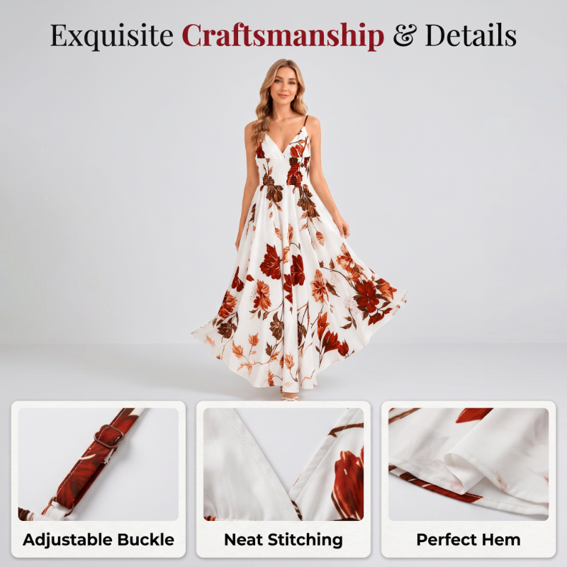Women's Printed Spaghetti Strap Maxi Dress