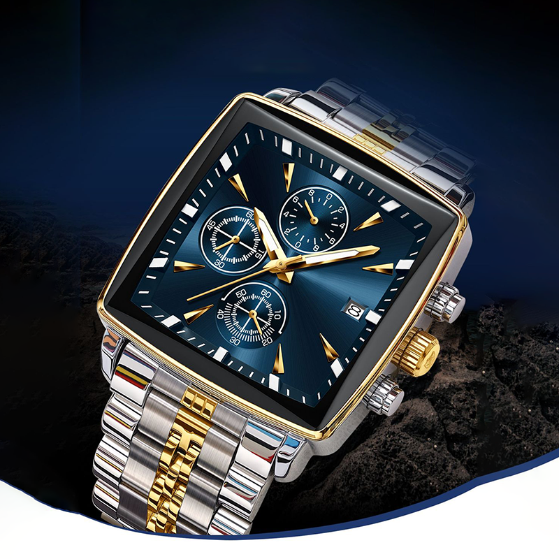 Men's Classic Square Dial Quartz Watch
