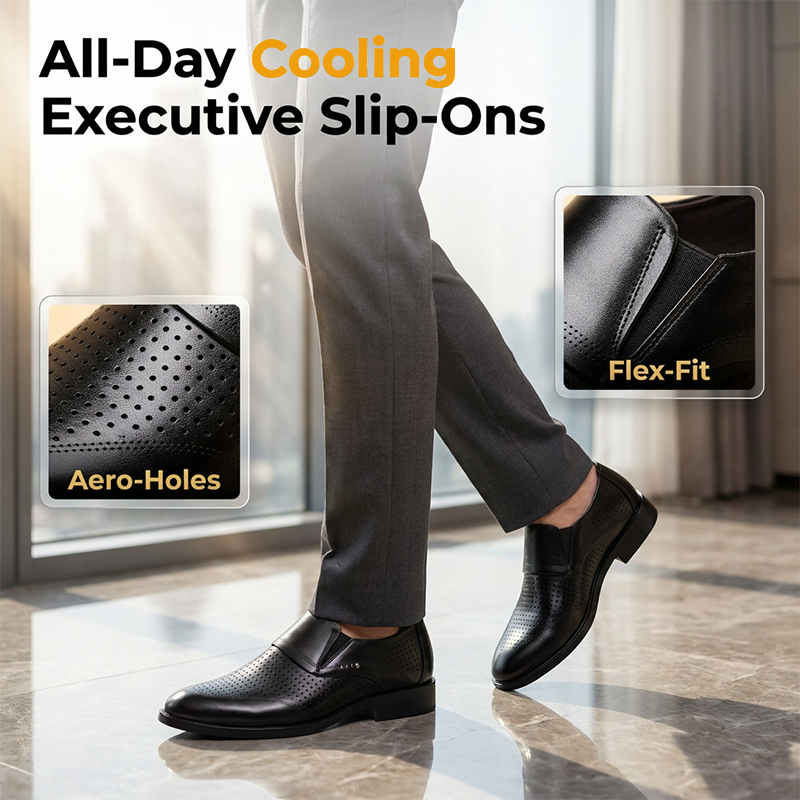 Breathable Slip-On Dress Shoes