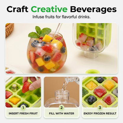 2-in-1 Ice Cube Maker Water Bottle