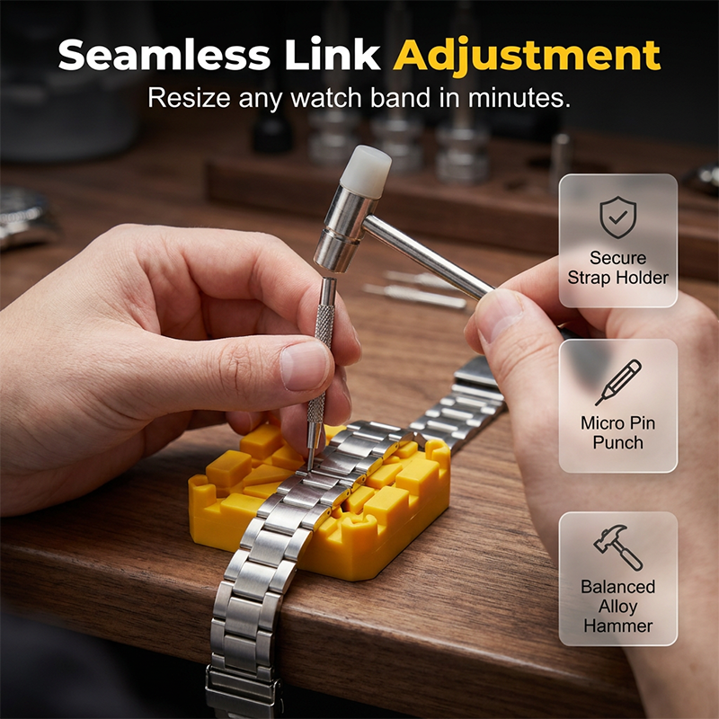 ⏰ Hurry - Limited Time ⚡72-Piece Watch Repair Tool Kit with Precision Tools & Case