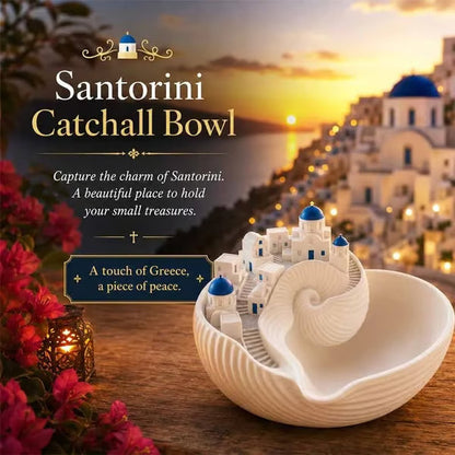 🎁Limited-Time 50% Off🌊Blue and White Greek Marine-Themed Ceramic Key Tray – Home Decor