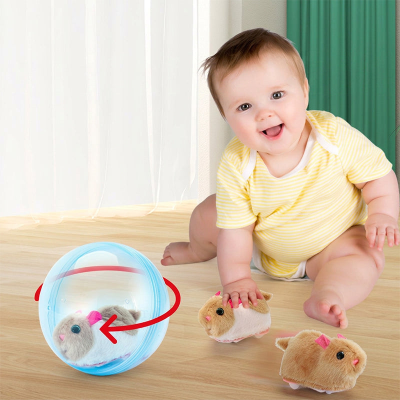 Electric Plush Hamster Rolling Ball Toy for Babies