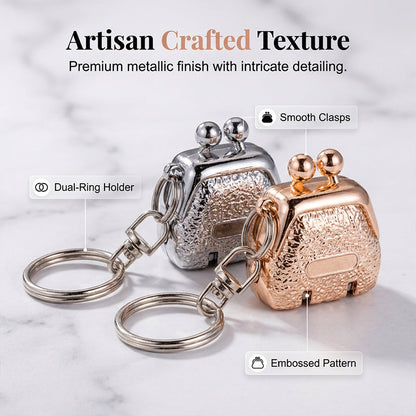 Foldable Purse-Shaped Nail Clipper Keychain