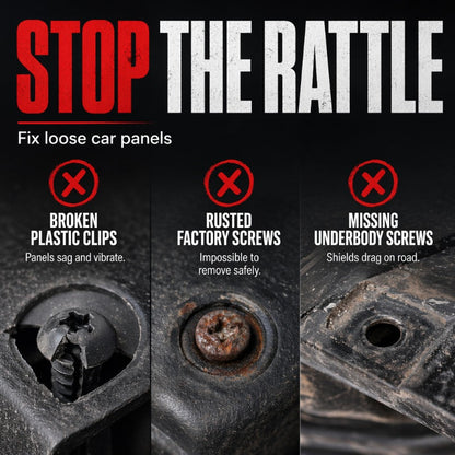 🔩50% OFF NOW🚗Universal Car Metal U-Type Clips & Screws Set – Heavy-duty, rust-resistant & versatile sizes – Perfect for auto trim, panels & interior repairs🔧