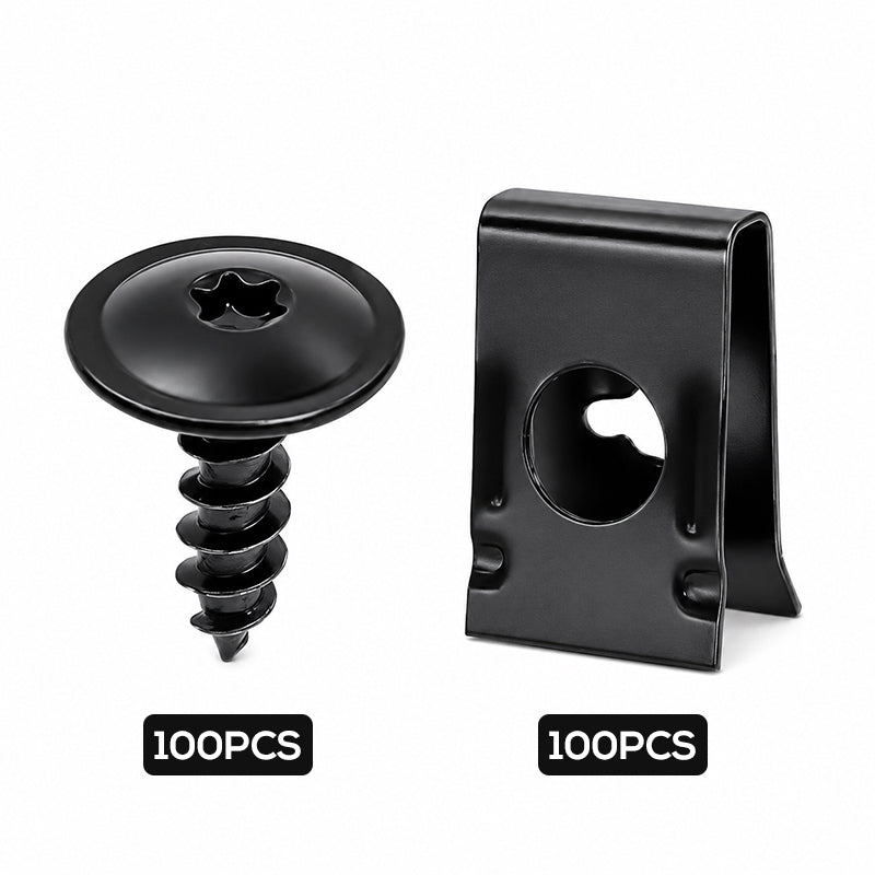 🔩50% OFF NOW🚗Universal Car Metal U-Type Clips & Screws Set – Heavy-duty, rust-resistant & versatile sizes – Perfect for auto trim, panels & interior repairs🔧