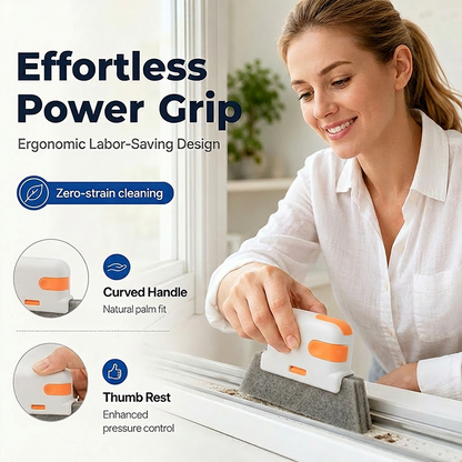 🔍 3-in-1 Window Track Cleaning Tool with Scrubbing Pad 💪