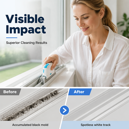 🔍 3-in-1 Window Track Cleaning Tool with Scrubbing Pad 💪
