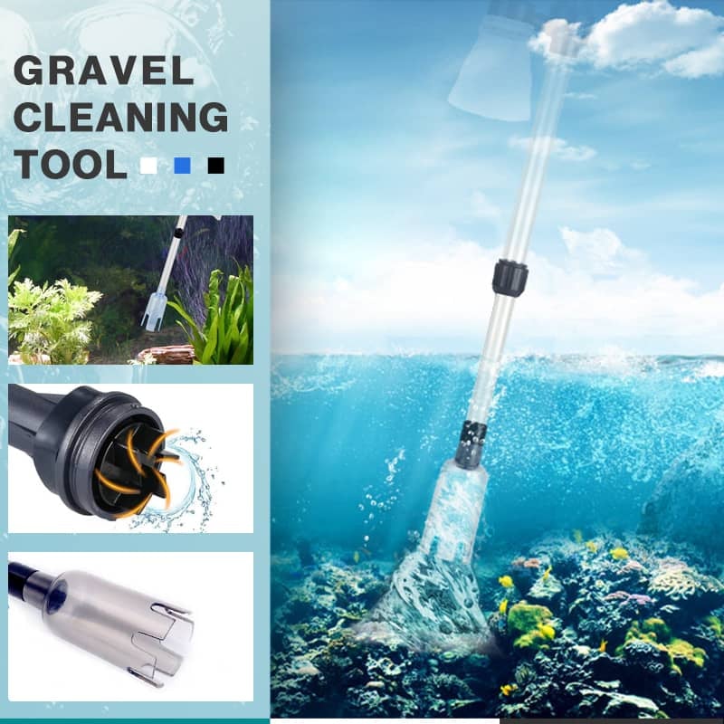 ⏳ LAST DAY 50% OFF! 🐠 Electric Aquarium Gravel Cleaner – 💧 Powerful Siphon & Crystal-Clear Water ✨
