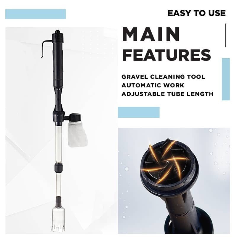 ⏳ LAST DAY 50% OFF! 🐠 Electric Aquarium Gravel Cleaner – 💧 Powerful Siphon & Crystal-Clear Water ✨