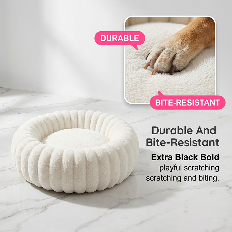 🐾 50% OFF! ✨ Cloud-Like Ultra Soft Plush Round Calming Pet Bed – Raised Rim Donut Design, Deep-Filled Orthopedic Cushioning & Durable Stitching – Warm Cozy Joint Relief for Cats & Dogs of All Sizes 🛏️