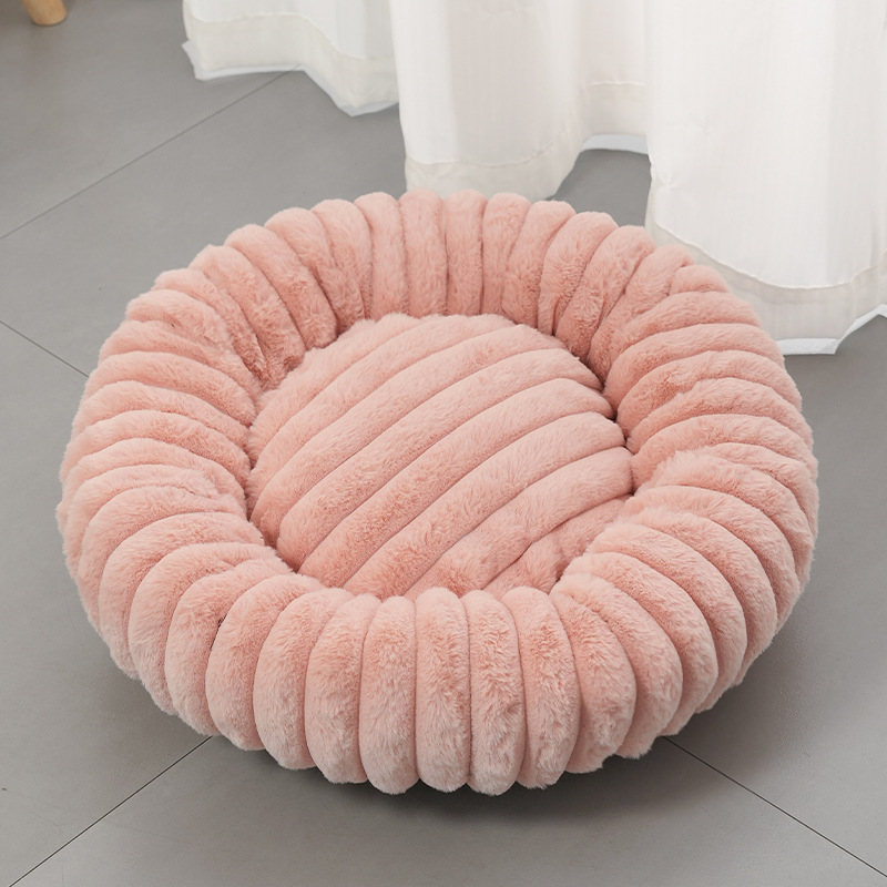 🐾 50% OFF! ✨ Cloud-Like Ultra Soft Plush Round Calming Pet Bed – Raised Rim Donut Design, Deep-Filled Orthopedic Cushioning & Durable Stitching – Warm Cozy Joint Relief for Cats & Dogs of All Sizes 🛏️