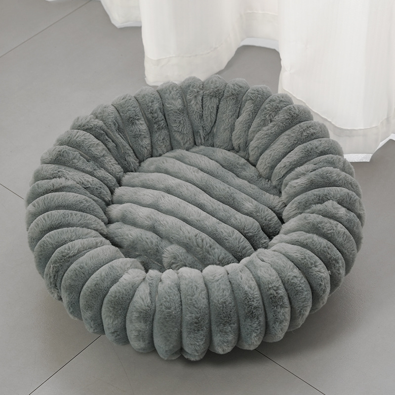 🐾 50% OFF! ✨ Cloud-Like Ultra Soft Plush Round Calming Pet Bed – Raised Rim Donut Design, Deep-Filled Orthopedic Cushioning & Durable Stitching – Warm Cozy Joint Relief for Cats & Dogs of All Sizes 🛏️