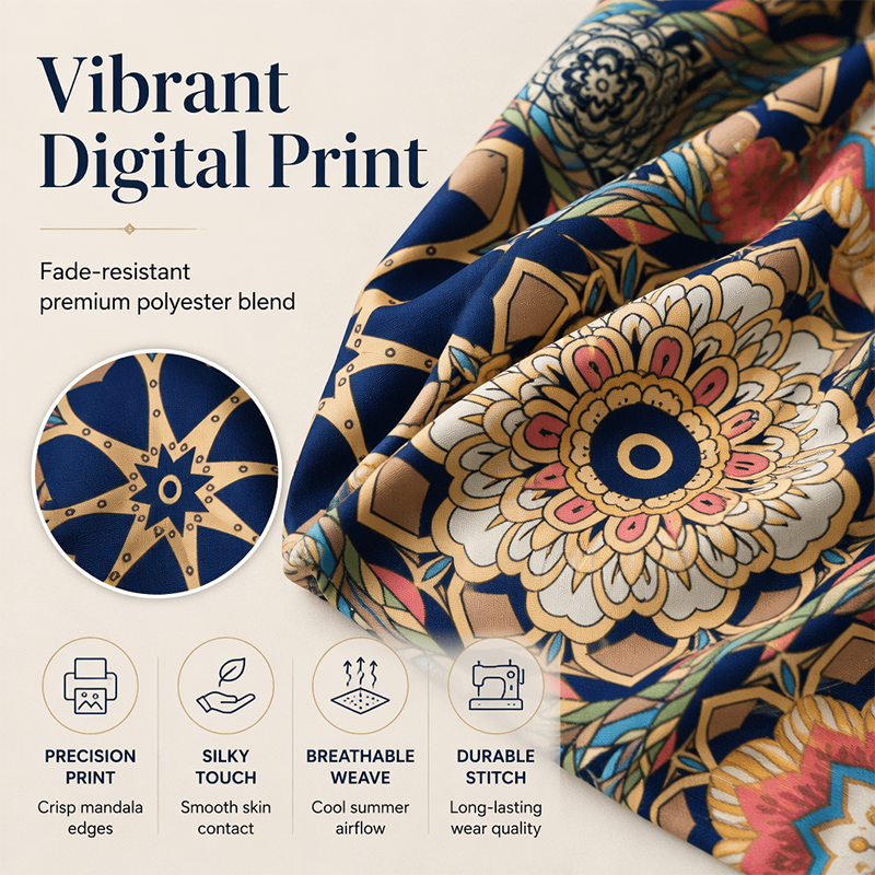 📢📢50% OFF !! ⏰Women's V-Neck Bohemian Print Blouse Summer Loose Fit Shirt