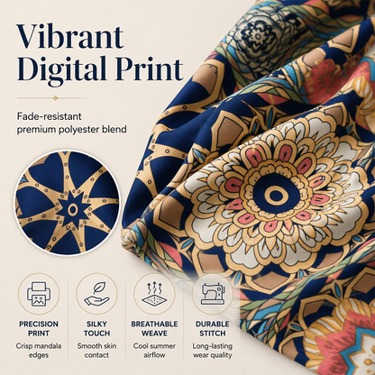 📢📢50% OFF !! ⏰Women's V-Neck Bohemian Print Blouse Summer Loose Fit Shirt