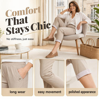 Women Casual Slim Fit Cropped Pants