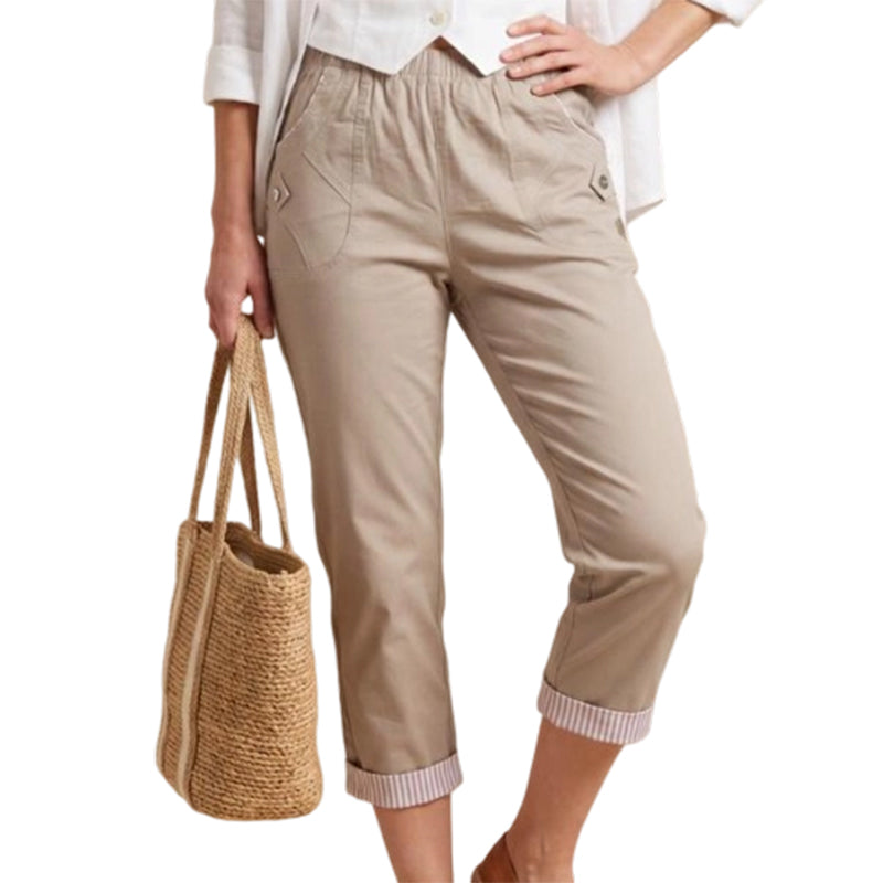 Women Casual Slim Fit Cropped Pants