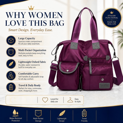 👜 Large Capacity Waterproof Tote Bag for Women