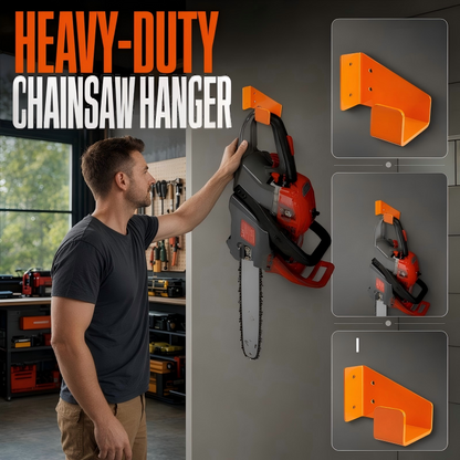 Heavy-Duty Wall Mount Chainsaw Hanger