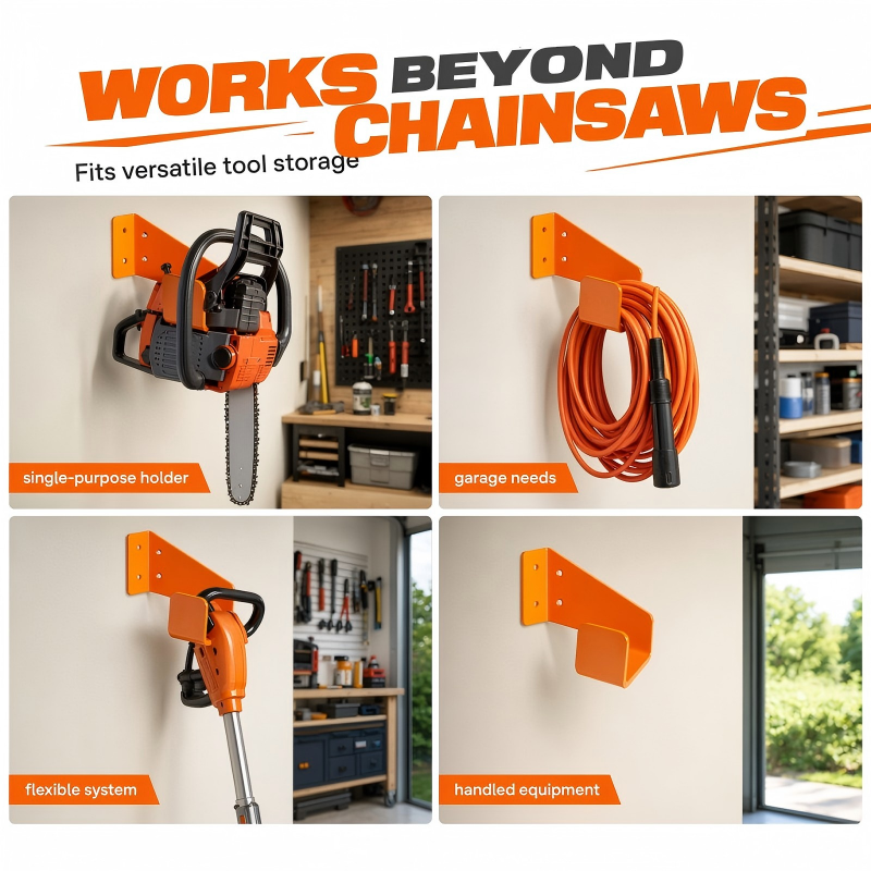 Heavy-Duty Wall Mount Chainsaw Hanger