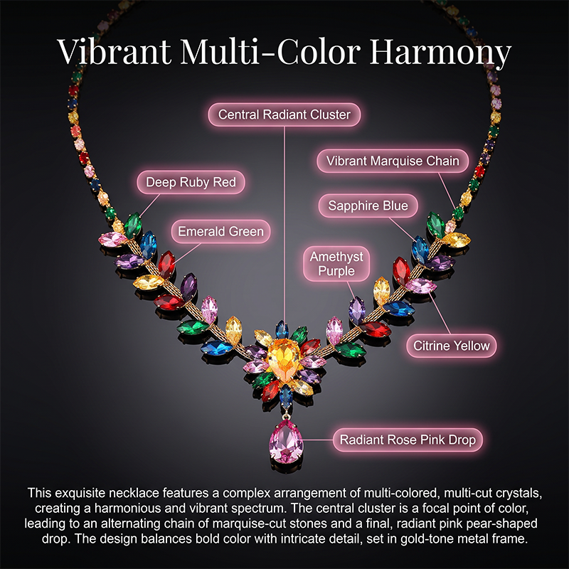 📢📢50% OFF !! ⏰Women Casual Colorful Floral Necklace Set