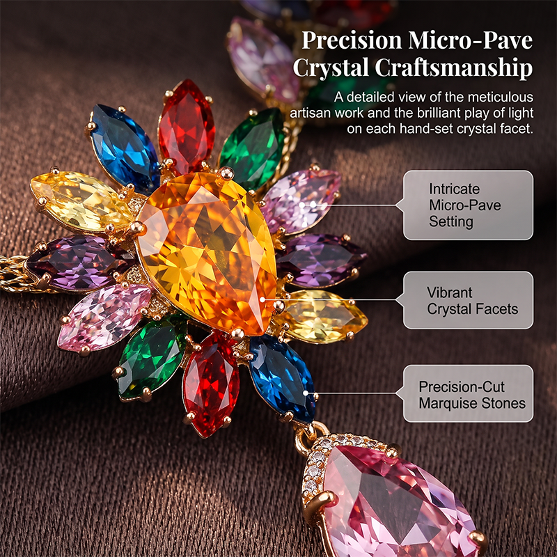 📢📢50% OFF !! ⏰Women Casual Colorful Floral Necklace Set