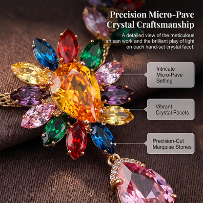 📢📢50% OFF !! ⏰Women Casual Colorful Floral Necklace Set