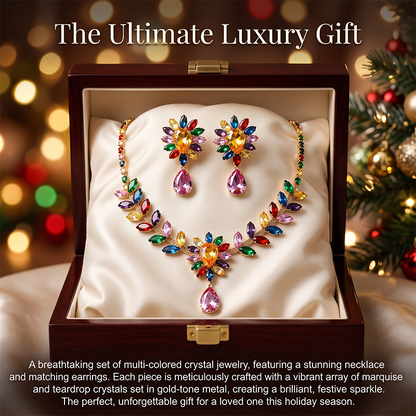 📢📢50% OFF !! ⏰Women Casual Colorful Floral Necklace Set